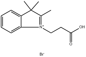 1-(2-羧乙基)-2,3,3-三甲基-3H-吲哚-1-溴化铵 结构式