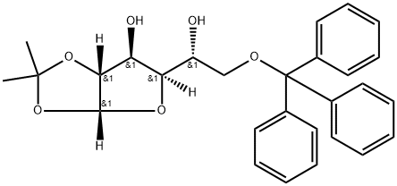 1,2-O-异丙基-6-O-三苯甲基-Α-D-呋喃糖 结构式