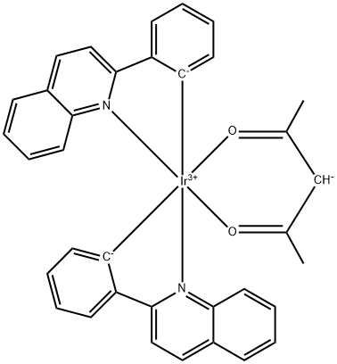 乙酰乙酸双(2-苯基喹啉)铱 结构式