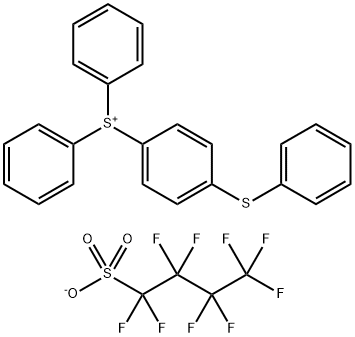 4-(苯硫基)苯基二苯基硫全氟丁基磺酸盐 结构式