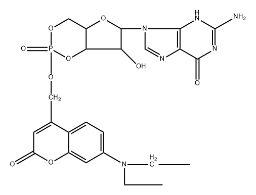 DEACM-caged cGMP 结构式