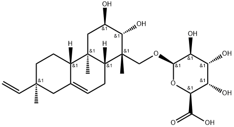 [(13S)-2α,3β-Dihydroxy-7,15-pimaradien-19-yl]β-D-altropyranosiduronic acid 结构式