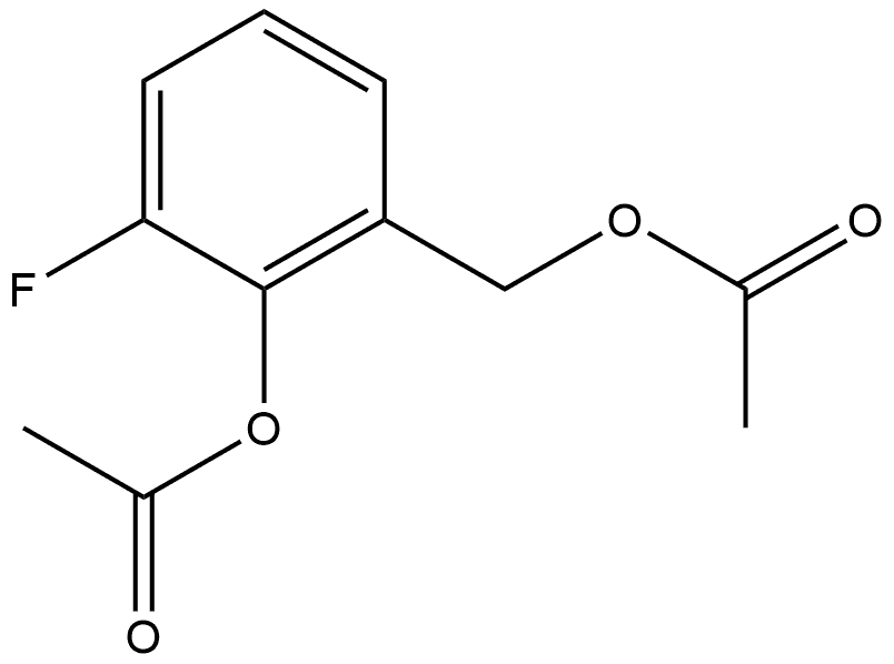 Benzenemethanol, 2-(acetyloxy)-3-fluoro-, 1-acetate 结构式