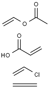 2-丙烯酸与氯乙烯、乙烯和乙酸乙烯酯的聚合物 结构式