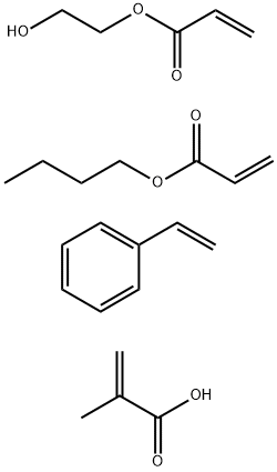 2-Propenoic acid, 2-methyl-, polymer with butyl 2-propenoate, ethenylbenzene and 2-hydroxyethyl 2-propenoate 结构式