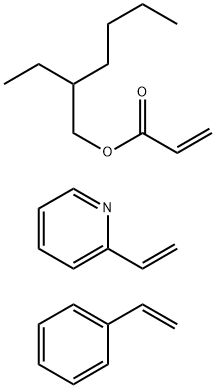 2-Propenoic acid, 2-ethylhexyl ester, polymer with ethenylbenzene and 2-ethenylpyridine 结构式