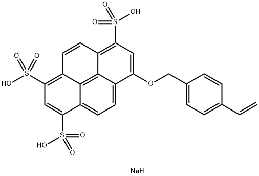 8-[(4-乙烯基苯基)甲氧基]-1,3,6-芘三磺酸钠盐 (1:3) 结构式