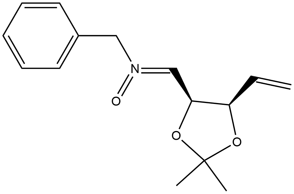 D-erythro-Pent-4-enitol, 1,4,5-trideoxy-2,3-O-(1-methylethylidene)-1-[oxido(phenylmethyl)imino]-, (1Z)- 结构式