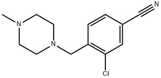 3-chloro-4-((4-methylpiperazin-1-yl)methyl)benzonitrile 结构式