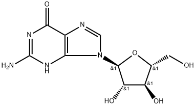 2-AMINO-9-Α-D-ARABINOFURANOSYL-1,9-DIHYDRO-6H-PURIN-6-ONE 结构式