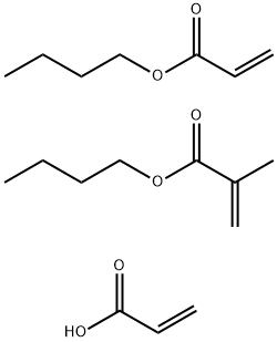 2-Propenoic acid, 2-methyl-, butyl ester, polymer with butyl 2-propenoate and 2-propenoic acid 结构式