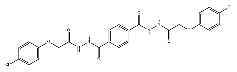 N'1,N'4-bis[(4-chlorophenoxy)acetyl]terephthalohydrazide 结构式