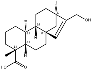 ENT-17-羟基-等效-贝壳杉-15-烯-19-酸 结构式