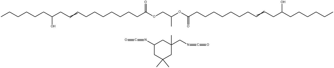 丙二醇二蓖麻醇酸酯/IPDI 共聚物 结构式