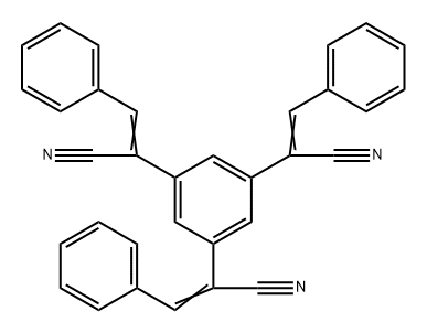 2,2',2''-(苯-1,3,5-三基)三(3-苯基丙烯腈) 结构式