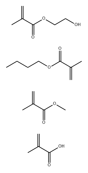 2-Propenoic acid, 2-methyl-, polymer with butyl 2-methyl-2-propenoate, 2-hydroxyethyl 2-methyl-2-propenoate and methyl 2-methyl-2-propenoate 结构式