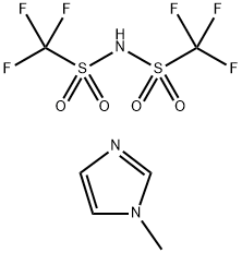 1-甲基咪唑双(三氟甲磺酰基)亚胺 结构式