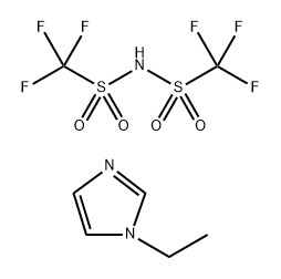 1-乙基咪唑双(三氟甲磺酰基)亚胺 结构式