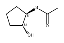 Ethanethioic acid, S-[(1R,2R)-2-hydroxycyclopentyl] ester, rel- (9CI) 结构式