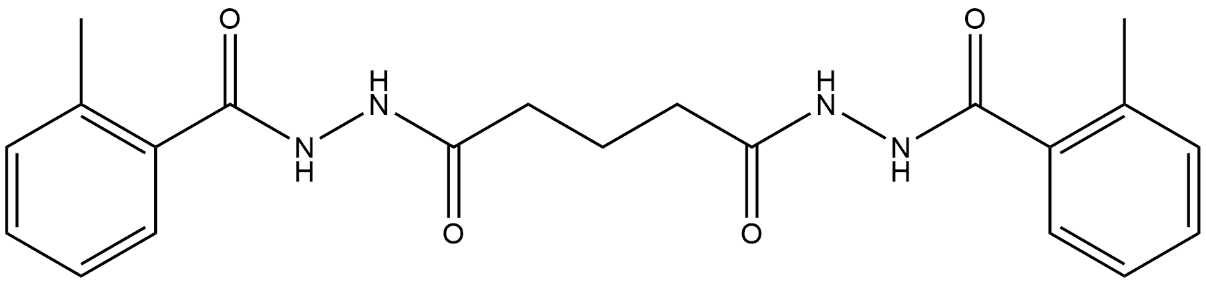 N'1,N'5-bis(2-methylbenzoyl)pentanedihydrazide 结构式