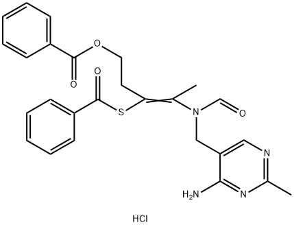 Dibenzoylthiamine·hydrochloride 结构式