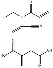 2-丙烯酸乙酯与2-丙烯腈和亚甲基丁二酸的聚合物 结构式
