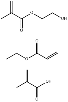 2-Propenoic acid, 2-methyl-, polymer with ethyl 2-propenoate and 2-hydroxyethyl 2-methyl-2-propenoate 结构式