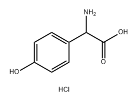 AMINO(4-?HYDROXYPHENYL)?ACETIC ACID HYDROCHLORIDE 结构式