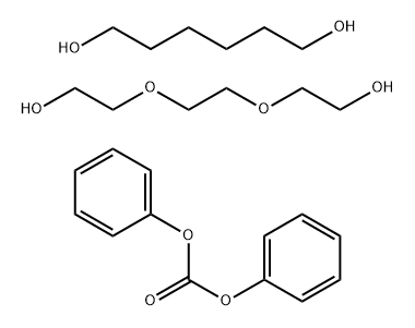 碳酸二苯酯和2,2'-[1,2-乙二亚基双(氧代)]双[乙醇]及1,6-己二醇的聚合物(9CI) 结构式
