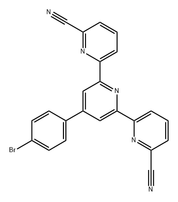 4''-(4'''-bromophenyl)-2,2':6',2''-terpyridine-6,6''-dicarbonitrile 结构式