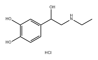 N-乙基去甲肾上腺素盐酸盐 结构式