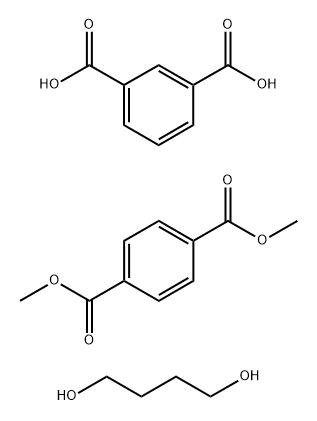 1,4-丁二醇与二甲基-1,4-苯二羧酸酯和1,3-苯二甲酸的聚合物 结构式