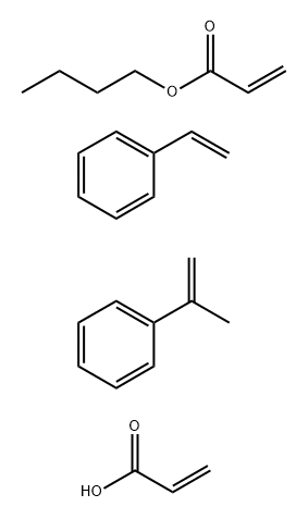 2-Propenoic acid polymer with butyl 2-propenoate, ethenylbenzene and (1-methylethenyl)benzene, ammonium salt 结构式