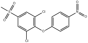 1,3-dichloro-5-(methylsulfonyl)-2-(4-nitrophenoxy)benzene 结构式