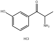 1-Propanone, 2-amino-1-(3-hydroxyphenyl)-, hydrochloride (1:1) 结构式