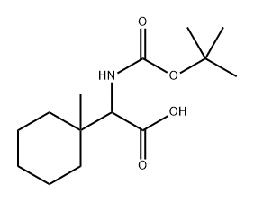 2-(tert-butoxycarbonylamino)-2-(1-methylcyclohexyl)acetic acid 结构式