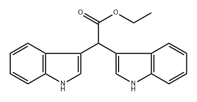 ETHYL 2,2-DI(1H-INDOL-3-YL)ACETATE 结构式