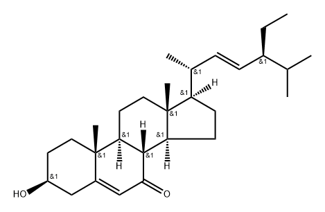 豆甾-3羟基5,22 E -二烯-7-酮 结构式