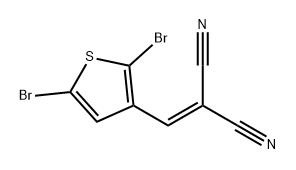 2-((2,5-二溴噻吩-3-基)亚甲基)丙二腈 结构式