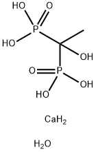 Phosphonic acid, (1-hydroxyethylidene)bis-, calcium salt (1:1), dihydrate 结构式