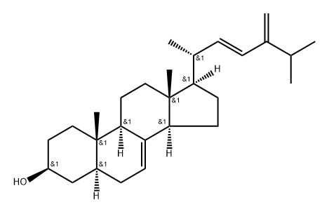 7,22,24(28)-麦角三烯-3Β-醇 结构式