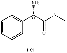 (S)-2-氨基-N-甲基-2-苯基乙酰胺盐酸盐 结构式