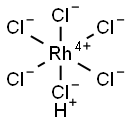 Rhodate(2-), hexachloro-, dihydrogen, (OC-6-11)- 结构式