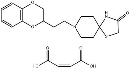 8-(2-(2,3-Dihydrobenzo[b][1,4]dioxin-2-yl)ethyl)-1-thia-4,8-diazaspiro[4.5]decan-3-one maleate 结构式