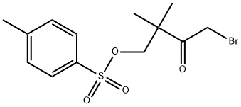 4-bromo-2,2-dimethyl-3-oxobutyl4-methylbenzenesulfonate 结构式