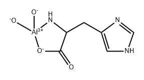 (L-histidinato-N,O)dihydroxyaluminium 结构式