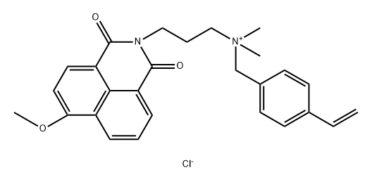 (3-N,N-二甲氨基丙基)-6-甲氧基萘酰亚胺4-乙烯基苄基氯盐 结构式