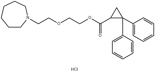 2-(2-(Azepan-1-yl)ethoxy)-2,2-diphenylethyl cyclopropanecarboxylate hydrochloride 结构式