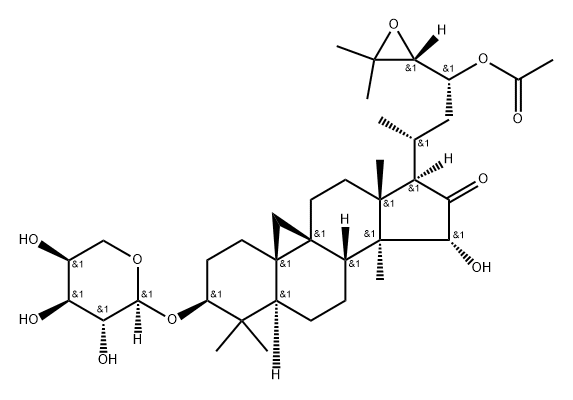 乙酰升麻醇-3-O-Α-L-阿拉伯糖苷 结构式