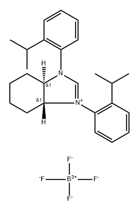 (3AR,7AR)-1,3-双(2-异丙基苯基)-3A,4,5,6,7,7A-六氢-1H-苯并[D]咪唑-3-鎓 四氟硼酸盐 结构式